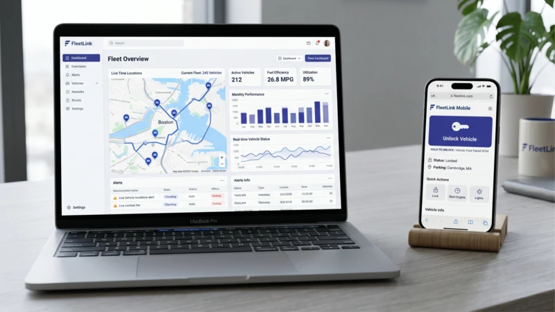 Zobrazení aplikace na mobilu a notebooku